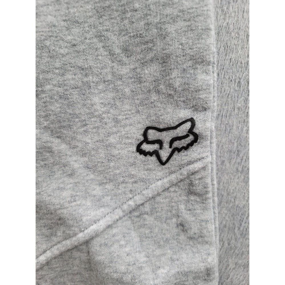 Fox Women Sweatpants M Gray Embroidered Fleece Jogger 29" Inseam - Picture 5 of 12